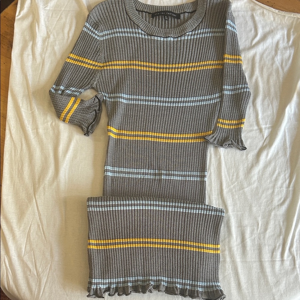 English Factory Striped Midi Dress